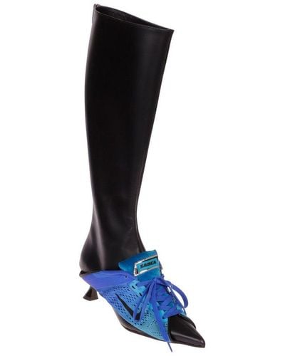 Ancuta Sarca X Nike Pointed Toe Knee High Boots - Blue