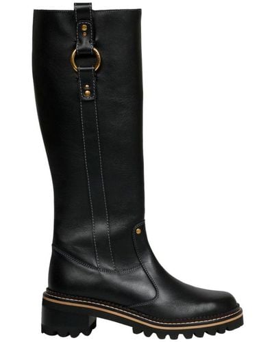 See By Chloé Ring Detail Knee-high Boots - Black