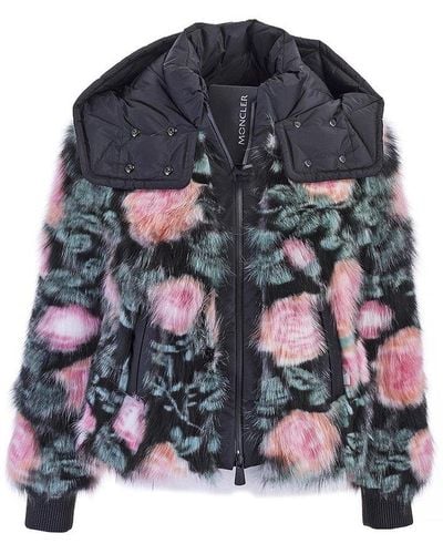 3 MONCLER GRENOBLE Floral Printed Hooded Jacket - Multicolour