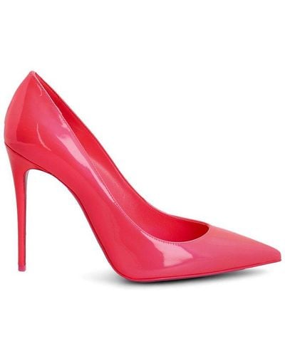 Christian Louboutin Kate 100 Patent Leather Pumps - Pink