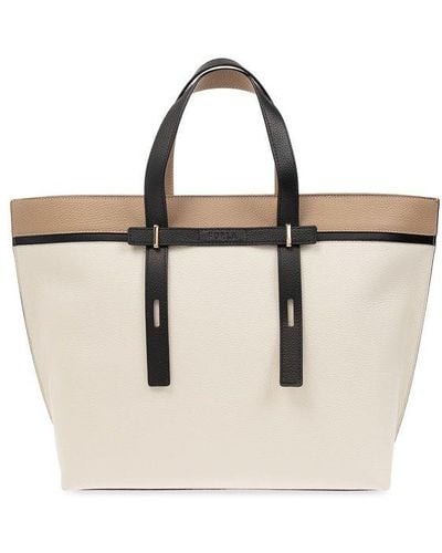 Furla ‘Giove Large’ Shopper Bag - Natural