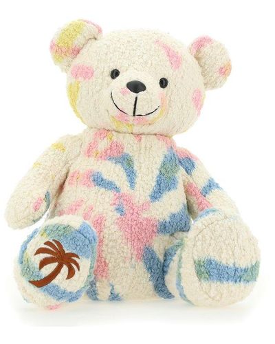 Palm Angels Tie-dyed Teddy Bear Backpack - White