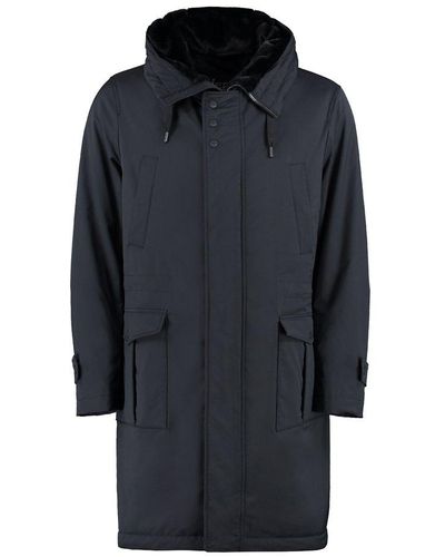 Herno Technical Fabric Parka - Blue