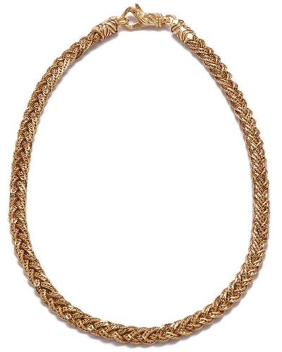 Emanuele Bicocchi Diamond Cut Braided Chain Necklace - Metallic