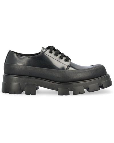 Prada Chunky Lace-up Derby Shoes - Grey