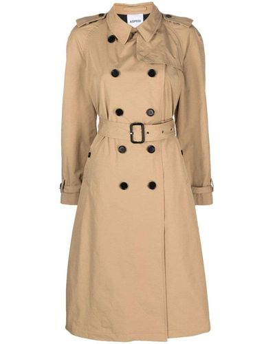 Aspesi Belted-waist Trench Coat - Natural