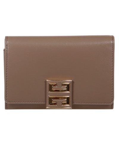 Givenchy 4g Plaque Flap Wallet - Brown