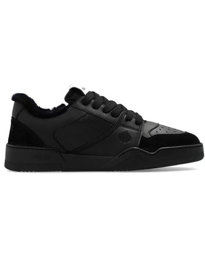 DSquared² Spiker Round-toe Lace-up Sneakers - Black