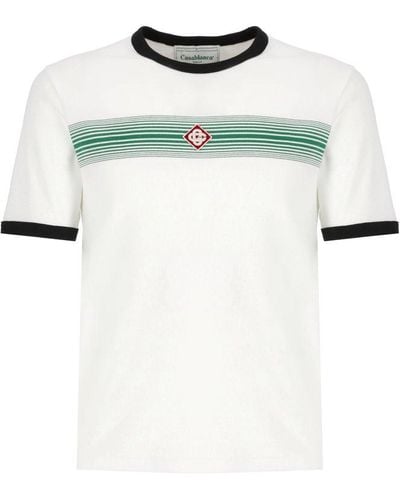Casablanca Gradient Stripe Ringer T-shirt - White