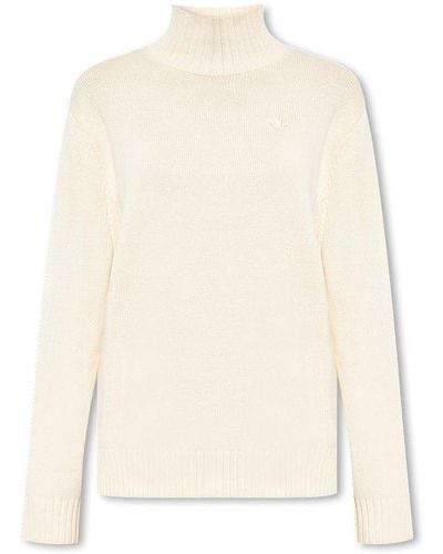 adidas Originals Turtleneck Sweater With Logo - White