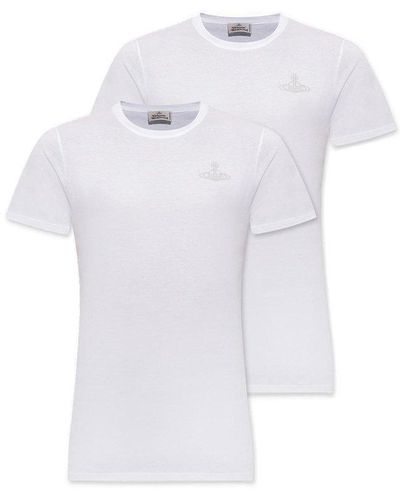 Vivienne Westwood Orb Printed Crewneck 2-pack T-shirts - White
