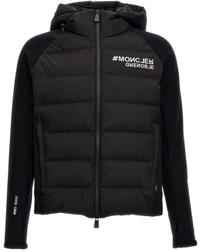 3 MONCLER GRENOBLE Padded Zip-up Hoodie - Black