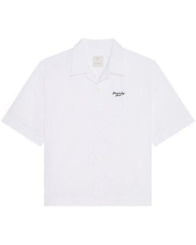 Givenchy Logo Embroidered Short-sleeve Shirt - White