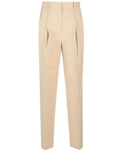 Totême Creased Tailored Trousers - Natural