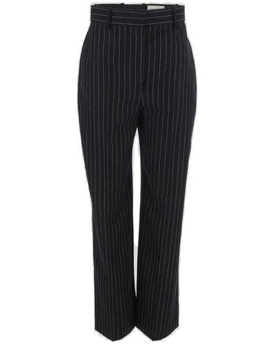 Alexander McQueen High-waisted Pleated Trousers - Black