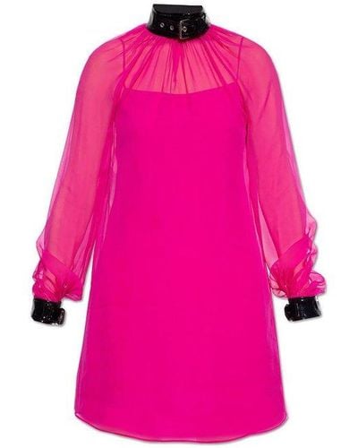 Moschino Dress With High Collar - Pink