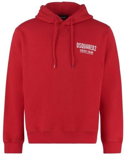 DSquared² Cotton Hoodie - Red