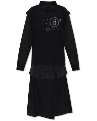 MM6 by Maison Martin Margiela Loose-Fitting Dress, ' - Black