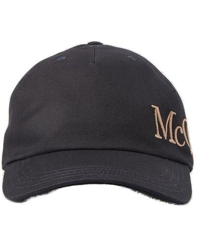 Alexander McQueen Logo Embroidered Baseball Cap - Black