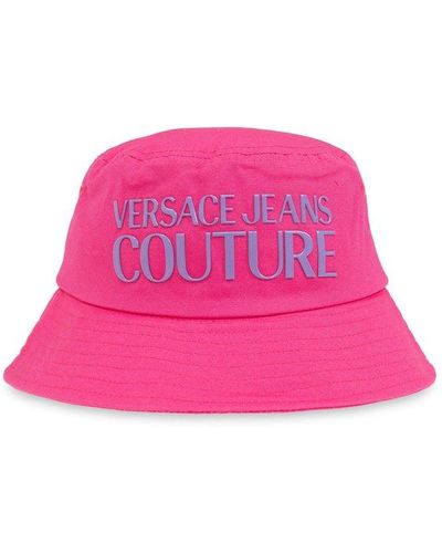 Versace Flat Crown Bucket Hat - Pink