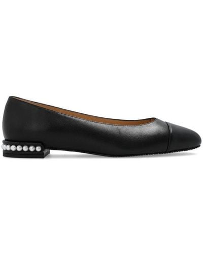 Stuart Weitzman Embellished Heel Flat Shoes - Black