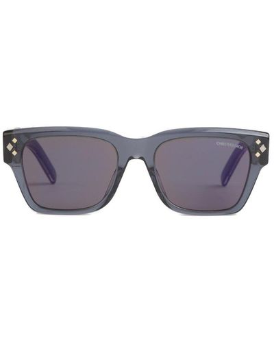 Dior Rectangular Framed Sunglasses - Purple