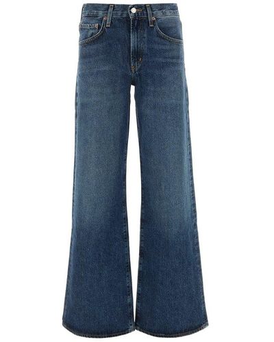 Agolde Clara Low-rise Flared Jeans - Blue