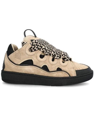 Lanvin Curb Lace-up Sneakers - Brown