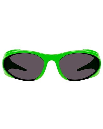 Balenciaga Geometric Frame Sunglasses - Green