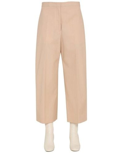 Jil Sander Cropped Trousers - Natural