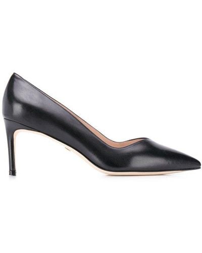 Stuart Weitzman Anny Pointed Toe Court Shoes - Black