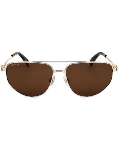 Lanvin Aviator Frame Sunglasses - Metallic