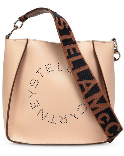 Stella McCartney Stella Logo Detailed Shoulder Bag - Pink