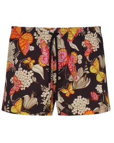 DSquared² Allover Printed Swim Shorts - Red