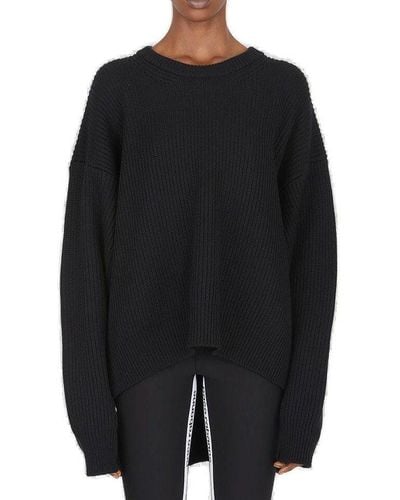 Rabanne Oversized Drop Hem Sweater - Black