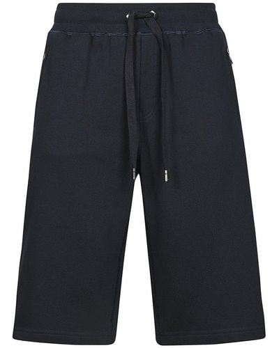Dolce & Gabbana Thigh-length Drawstring Track Shorts - Blue