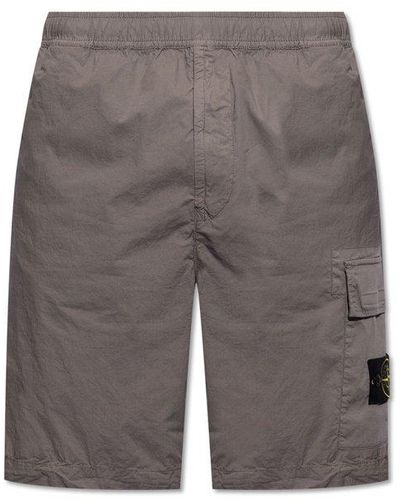 Stone Island Cargo Shorts, - Gray