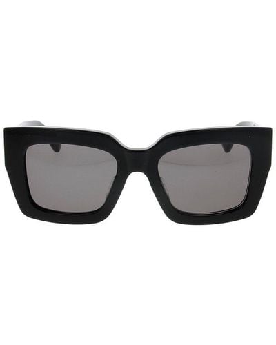 Bottega Veneta Rectangle Frame Sunglasses - Black