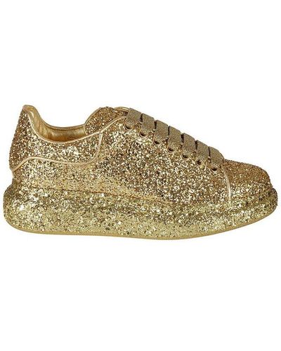 Alexander McQueen Embellished Lace-up Sneakers - Brown
