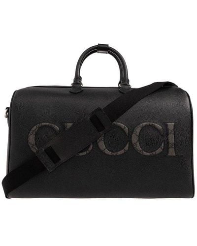 Gucci Logo Patch Duffel Bag - Black
