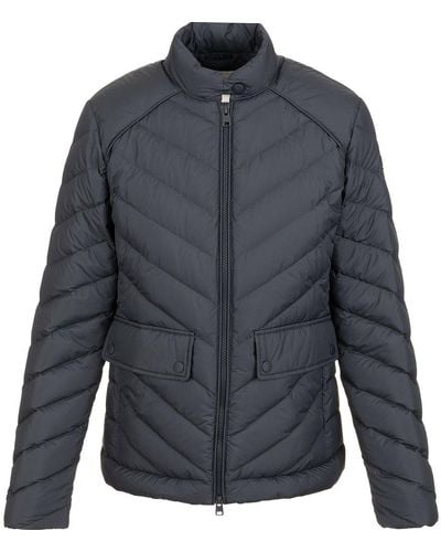 Woolrich Quilted Zipped Down Jacket - Gray