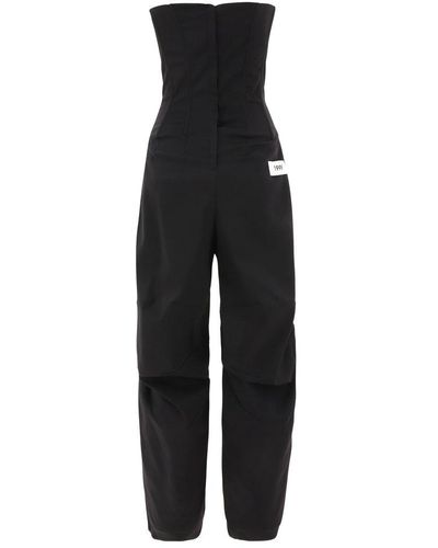 Dolce & Gabbana Strapless Wide-leg Jumpsuit - Black