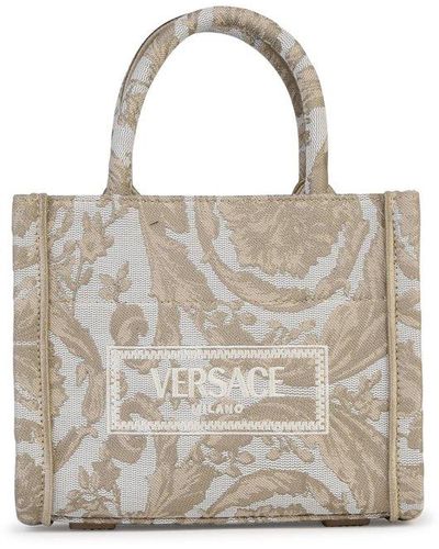 Versace Barocco Athena Top Handle Bag - White