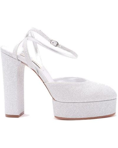 Casadei Betty Citylight Round-toe Platform Court Shoes - White