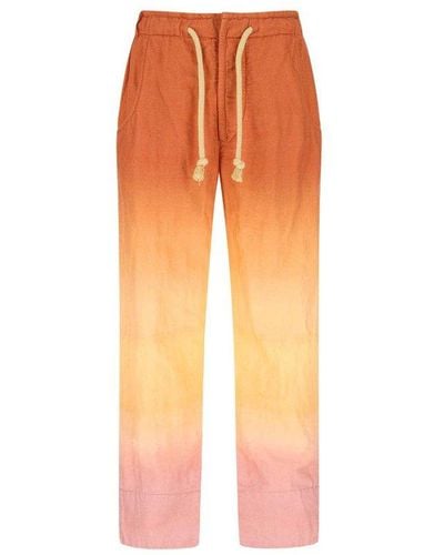 Isabel Marant Multicolor Cotton Caiagotd Pant - Orange
