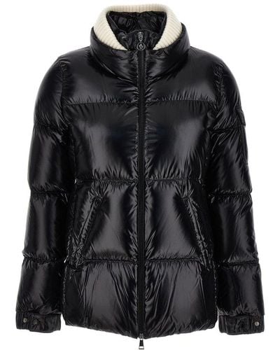 Moncler Zip-up Long-sleeved Puffer Jacket - Black