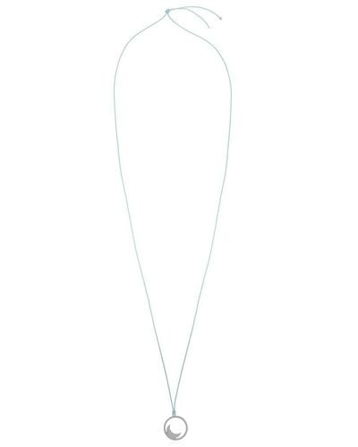 Isabel Marant Crescent Moon Pendant Necklace - White