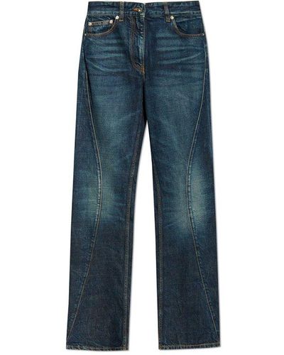 Ferragamo High-waisted Straight Leg Jeans - Blue