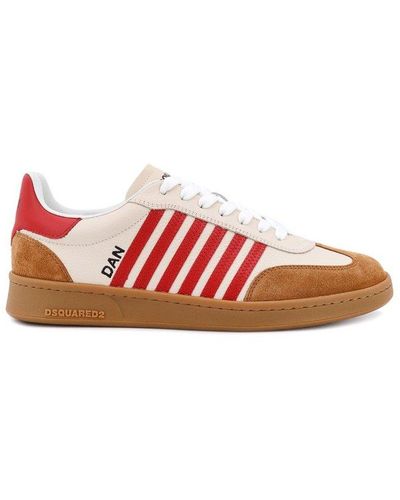 DSquared² Round Toe Low-top Trainers - Red