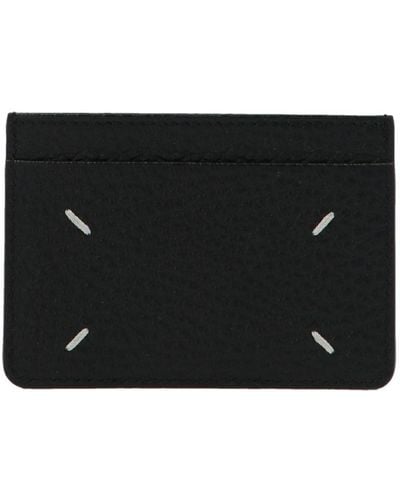 Maison Margiela Stitch Detailed Card Holder - Black